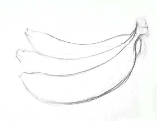 Как нарисовать банан карандашом поэтапно для начинающих