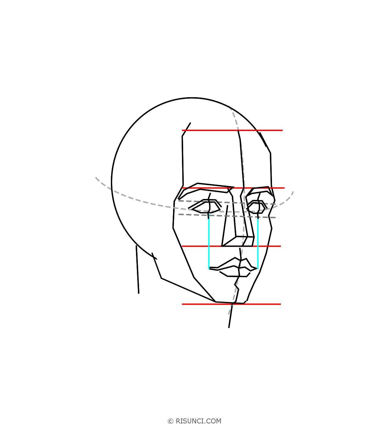 Как правильно рисовать голову человека поэтапно