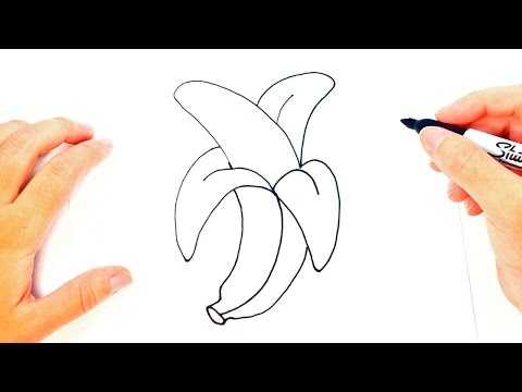 Как нарисовать банан: поэтапно для детей