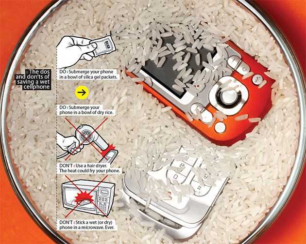 9 шагов для спасения, если телефон упал в воду и не включается