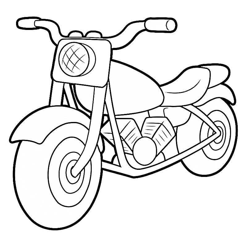Как нарисовать мотоцикл легко и просто для ребенка
